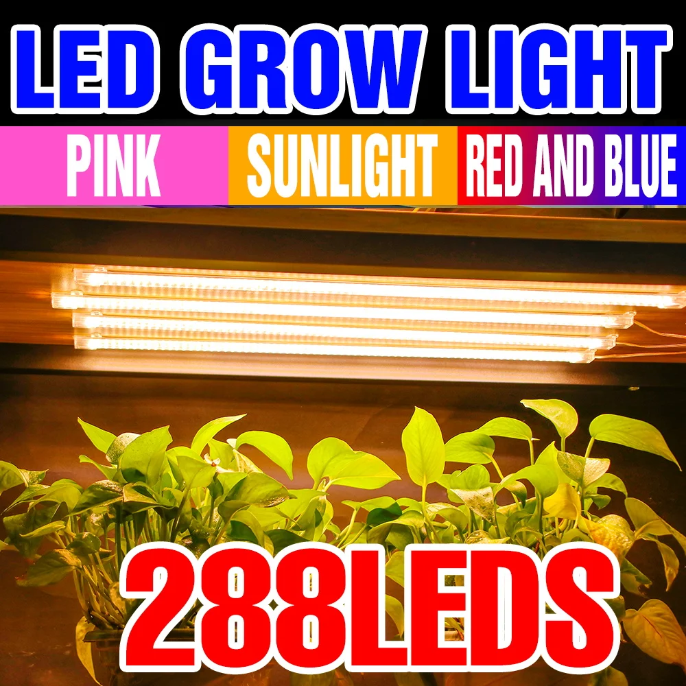 Luz LED de cultivo USB, lámpara de espectro completo para plantas de interior, cultivo de frutas y verduras en maceta, iluminación de relleno con sincronización, encendido/apagado automático, 5V
