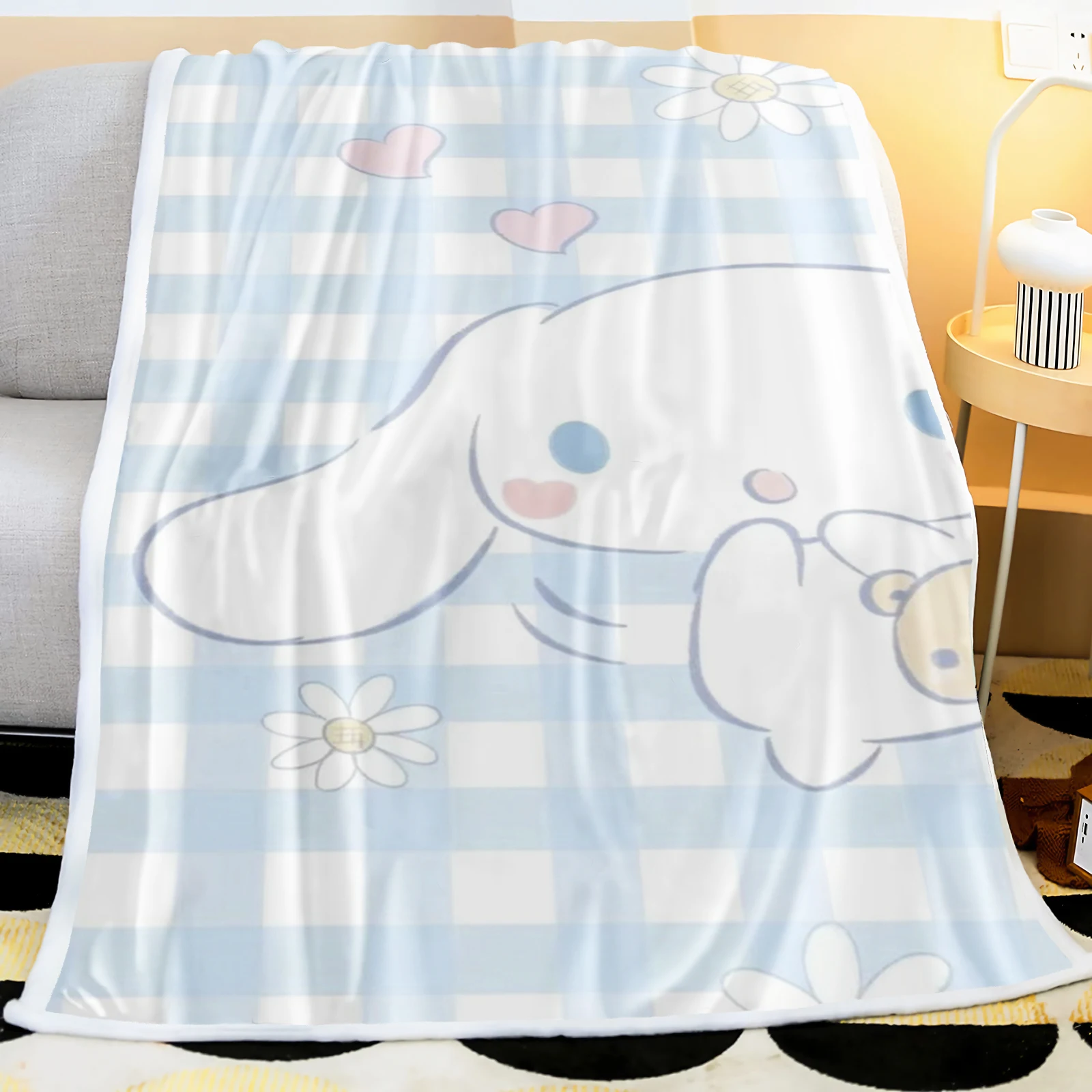 Cinnamoroll Milk Lamb Velvet Blanket Shawl Office Nap Small Blanket Dormitory Student Coral Velvet Sofa Blanket Soft Warm
