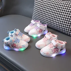 Girls Glowing Casual Shoes Spring Fashion Breathable Kids Luminous Shoes Girls LED Sneakers Children Light Running Shoes