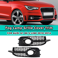 Car Front Bumper Fog Light Grill For Audi A1 8X S-LINE S1 2010 2010 2012 2013 2014 Honeycomb Fog Lamp Hood 8X0807682B 8X0807681B
