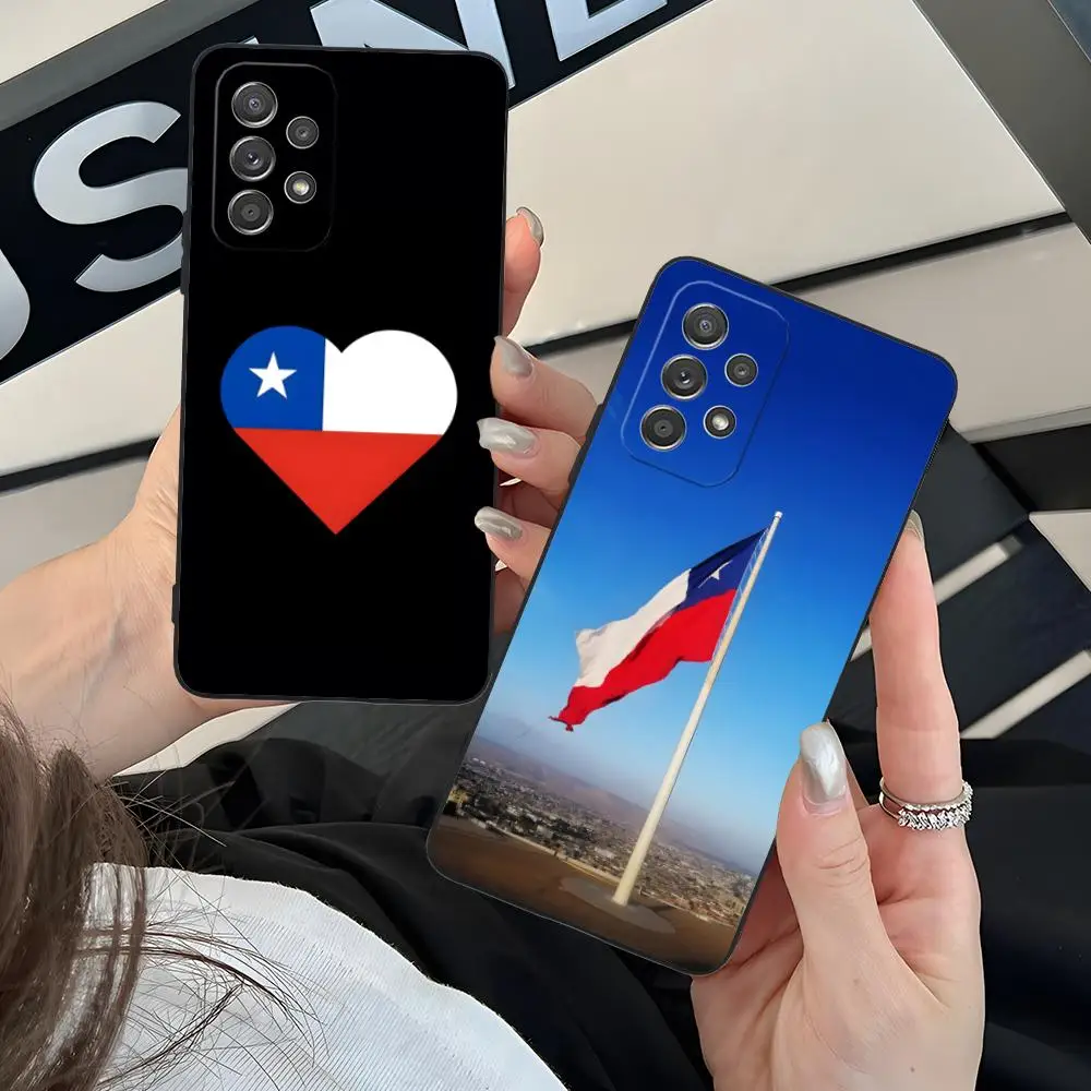 เคสโทรศัพท์มือถือลายธงชาติชิลี สำหรับ Samsung Galaxy A56 55 54 53 52 51 36 35 34 23 16 15 5G เคสสีสันสดใส เคสโทรศัพท์มือถือสุดหรู