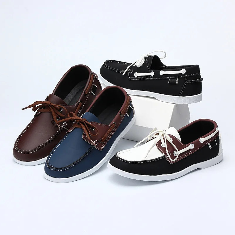 

Мужская повседневная обувь размера плюс 47, роскошные кожаные дизайнерские лоферы на плоской подошве, мужские мягкие удобные рабочие деловые туфли Daiy