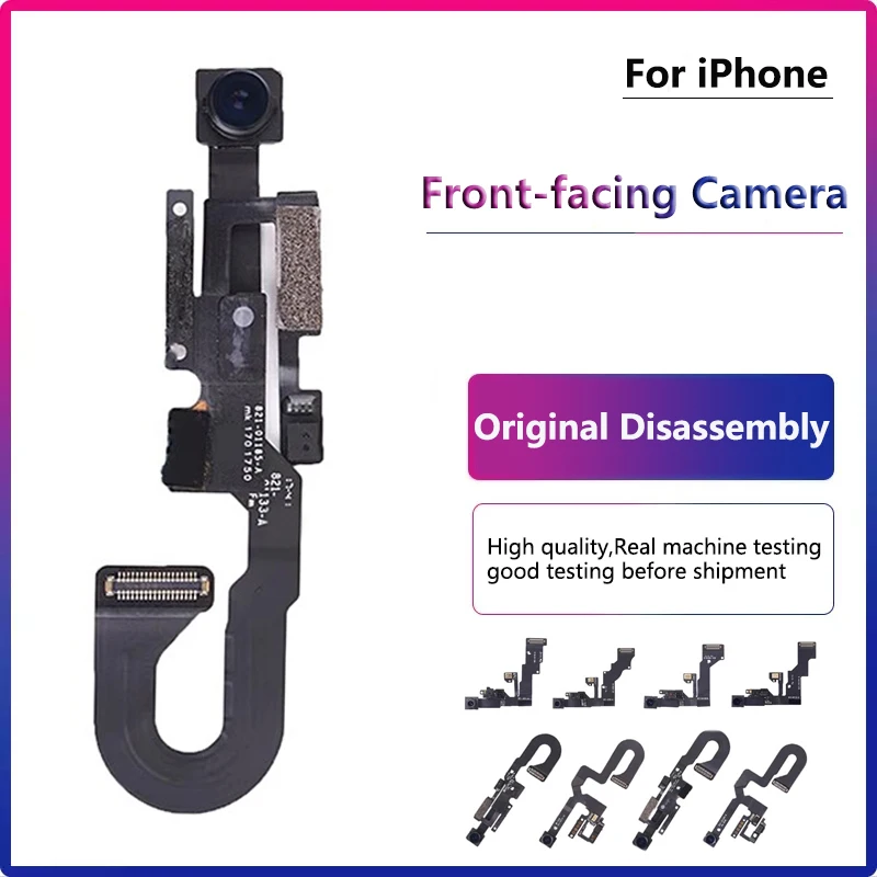 Tested Disassembly Front Camera For iPhone 7 8 Plus 11 Pro 12 Mini X XS Max XR Front-facing Camera Main Lens Flex Cable Camera