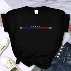 Luxury Brand Paris For Women's High-Quality Summer Printing T-shirt 100% Cotton Casual Oversized Y2k Personality Sleeve O-neck
