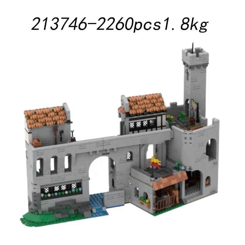 معالجة التخليص تجميع الجسيمات الصغيرة اللبنات MOC-213746 2260 قطعة بناء القلعة في القرون الوسطى الحصان لعبة مجسمة هدية #2