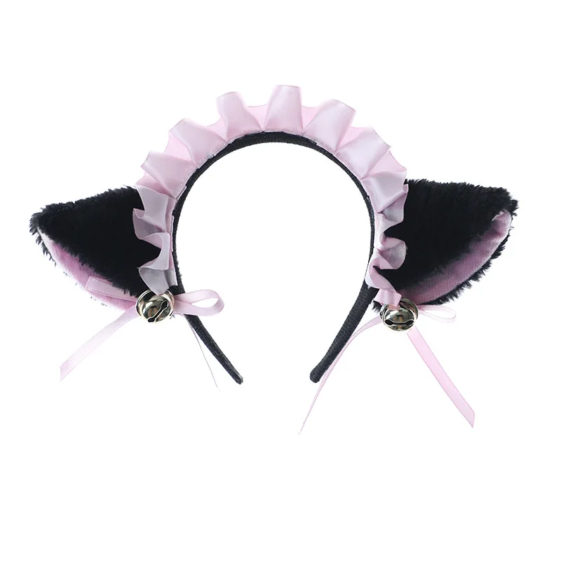 Meisjes kawaii Kat Oor Hoofdband Lolita Anime Cosplay Kostuums Nepbont Hoofdtooi Haarband Party Haar Hoepels Accessoires