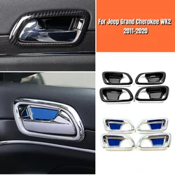 For Jeep Grand Cherokee WK2 2011-2016 2017 2018 2019 2020 ABS Plastic Chrome Car Inner Door Handle Bowl Frame Cover Trim Case