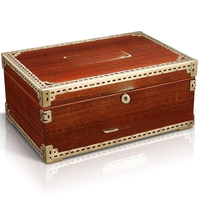 Box Pear Solid Wood Cigar Moisturizer Utensils Professional Storage and Maintenance Box