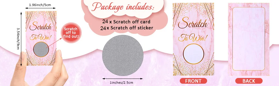 24 Stück Blanko-Geschenkgutscheine Rubbelkarten für Kleinunternehmen Personalisierte Feiertags-, Weihnachts-, Hochzeits-, Geburtstags- und Partyzubehör – Detail 3