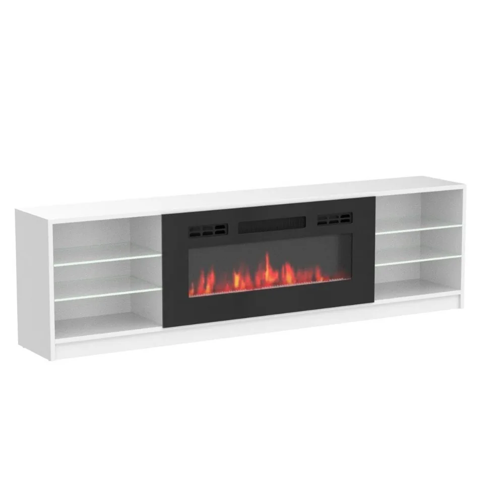 

Stand LED Lights Storage Living Room 79" W Fits 90" TV