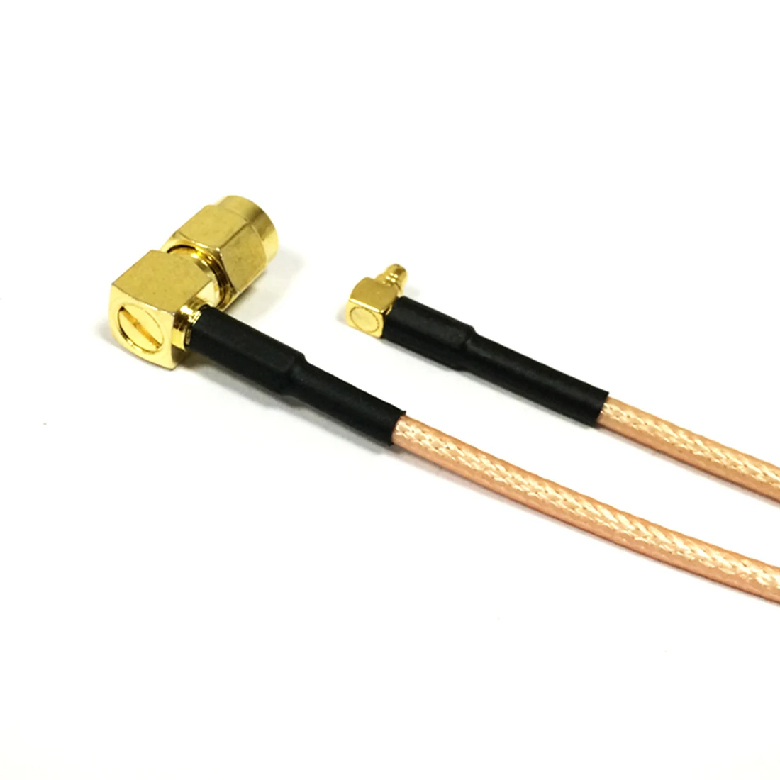 Ângulo direito masculino do cabo coaxial sma do modem para o conector rg316 do ângulo direito da tomada de mmcx trança 15cm de 6 polegadas