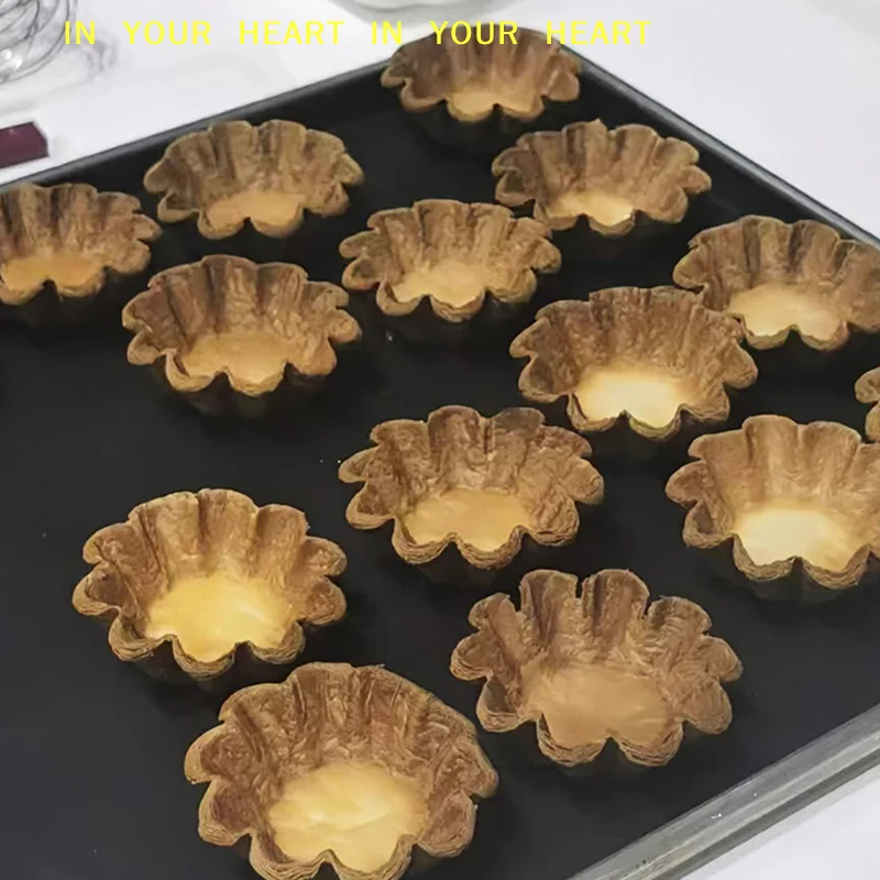 【X】Cream Cake Tray Pan Shell Tart Flower Kitchen Tools 4pcs Tortilla Pans Carbon Steel Baking Bowl Salad Bowl Baking Mold