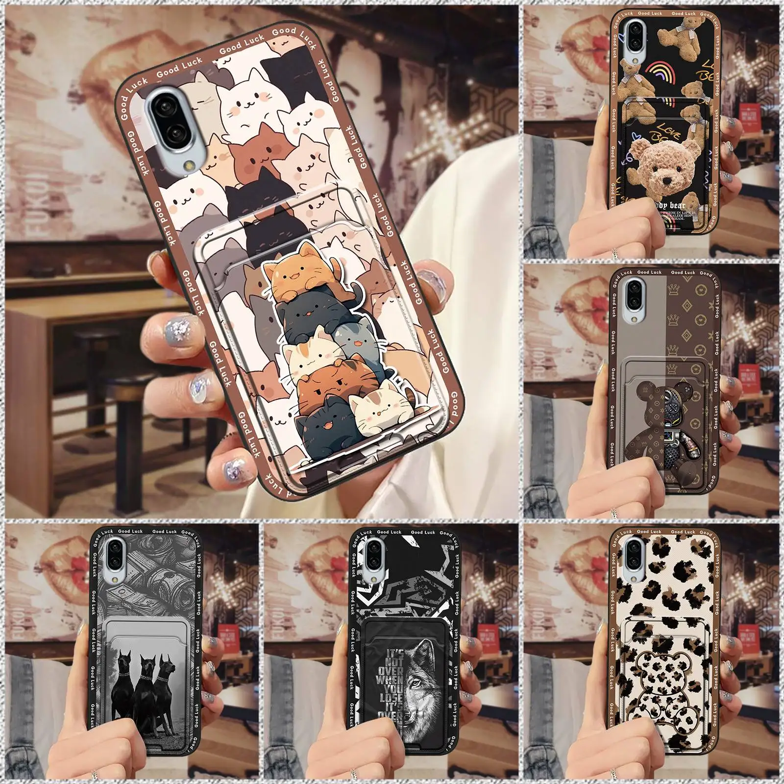 Silicone TPU Phone Case For Sharp Aquos Sense3 plus/SHV46 Anti-dust Waterproof Fashion Design Durable Cute Shockproof