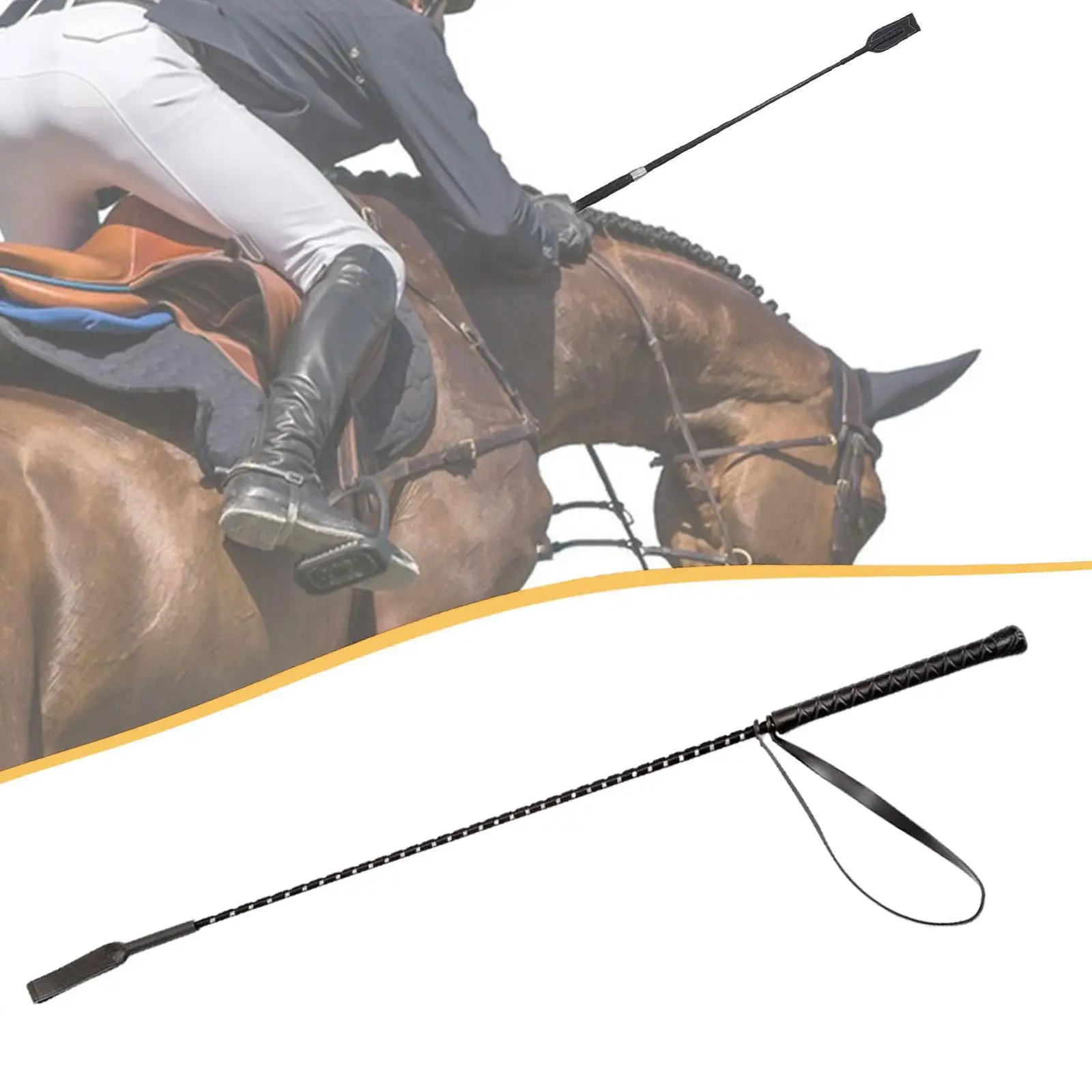 corda-de-equitacao-antiderrapante-confortavel-multifuncional-compacta-de-alto-desempenho-preta-para-cavaleiros-auxilio-de-treinamento-equestre-esportes