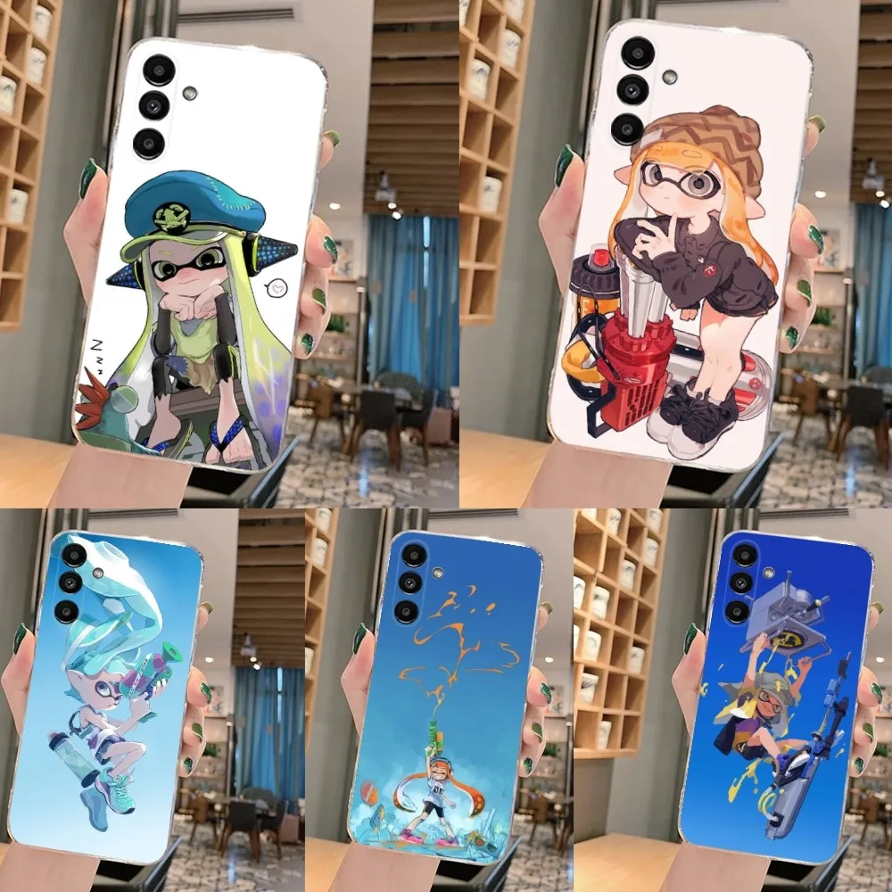 Game S-SplatoonS 3 Phone Case For Samsung Galaxy A71,70,52,51,40,31,A50,30S,21S,Note20ultra Transparent Cover