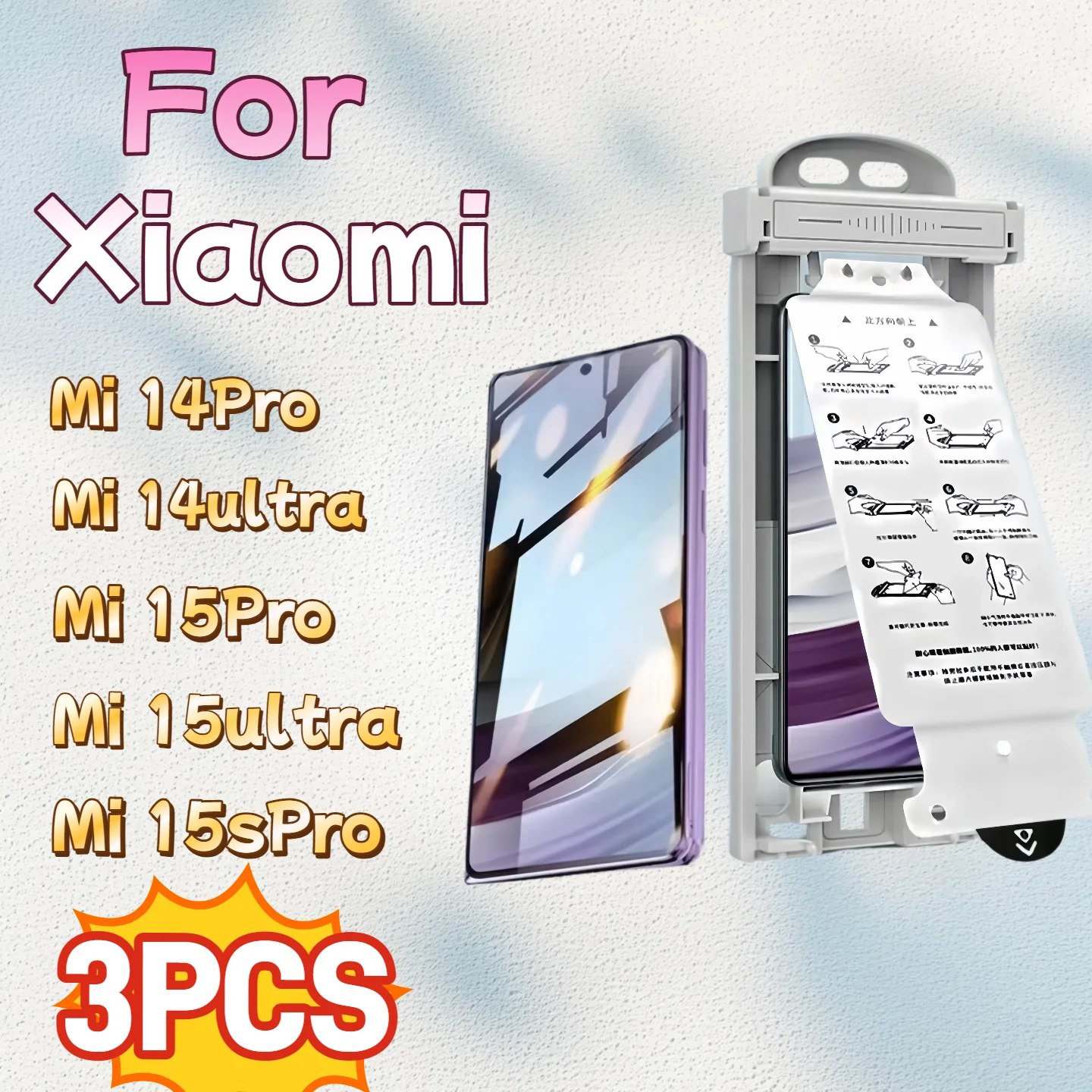 Protecteur d'écran pour XIAOMI 15Ultra 14Ultra 15S Pro 14 15 Pro, Film Ultra céramique, sans poussière, Kit d'installation facile, pas en verre trempé, 3 pièces