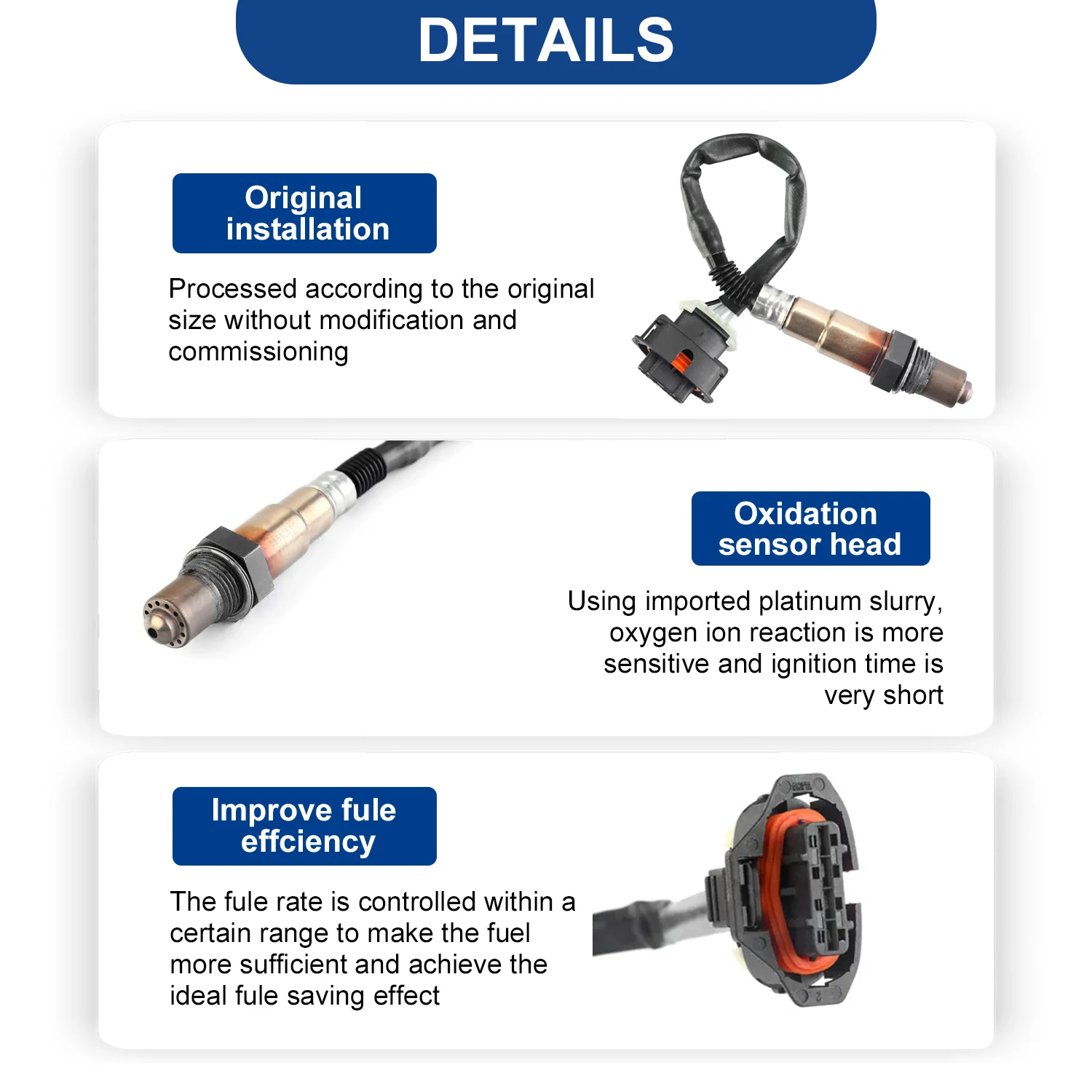 55582590 New Air Fuel Ratio Sensor Lambda Oxygen Sensor 0258010320 for Chevrolet Cruze 1.6L/1.8L