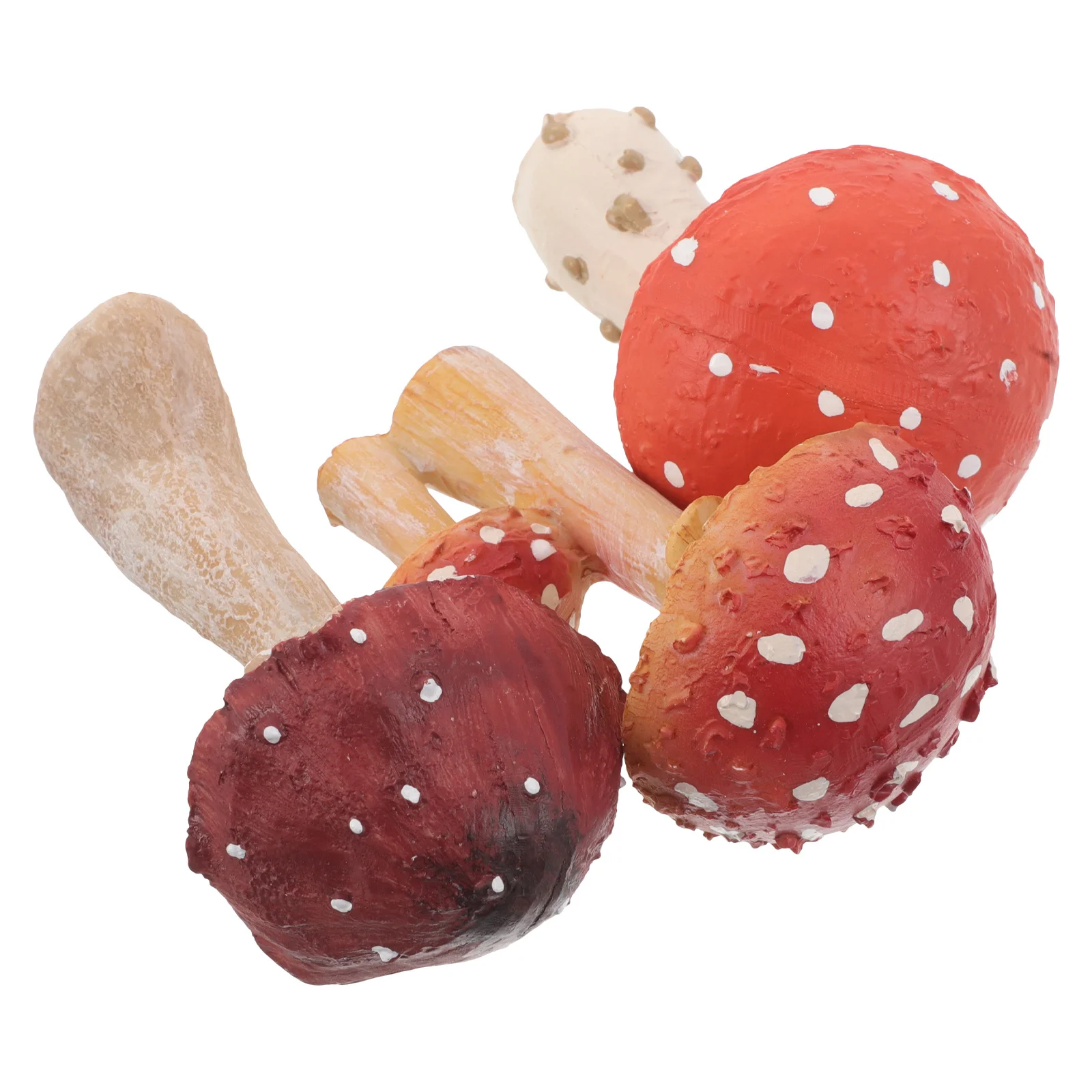

3Pcs Mushroom Resin Garden Decor Artistic Outdoor Sculptures Durable Weatherproof Miniature Figurines Patio Yard Ornaments