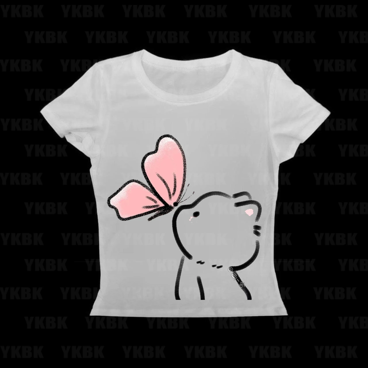 

Y2k Style Aesthetics Streetwear Women Tee Summer Casual Print 90s T-Shirt Emo Girls Cartoon Trendy Cool Anime Girls tops