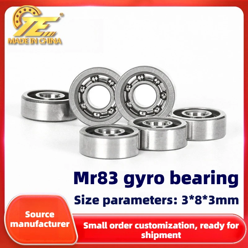 Manufacturer spot oil-free super long idling MR83 open 3 * 8 * 3mm fingertip gyro, toy rotary bearing