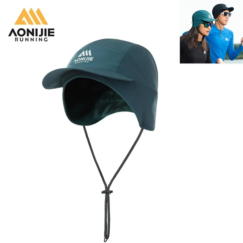 

AONIJIE E4613 Unisex Sport Collapsible Warm Ear Protection Running Cap Windproof Breathable Hat with Rope Buckle Fit for 54-62cm