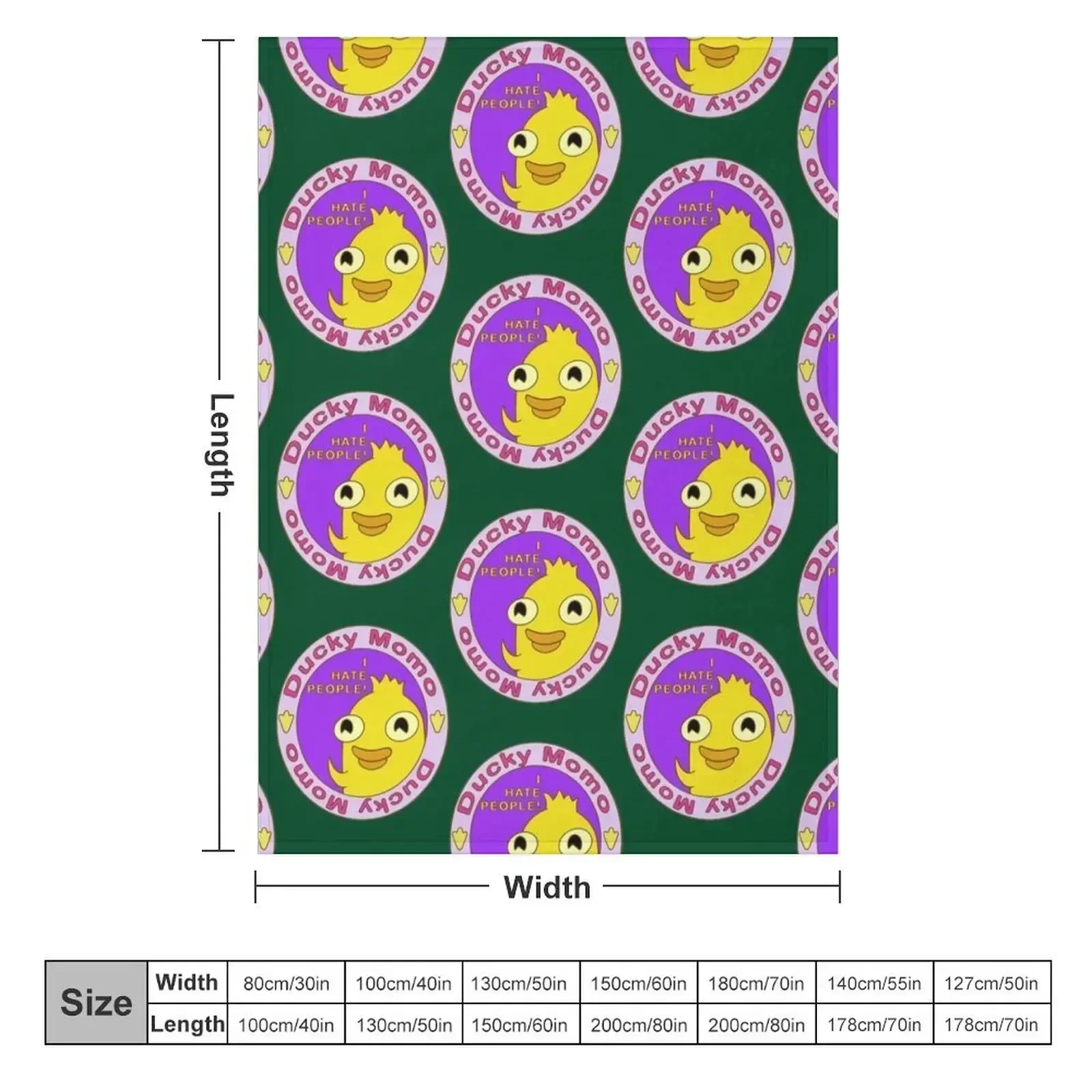 Ducky Momo I Hate People Throw Blanket Personalized Gift anime Furrys Decorative Sofa halloween Retros Blankets