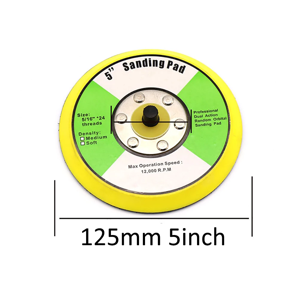 1/2/3/4/5 بوصة تلميع الرملي الوسادة الهوائية ساندر القرص دعم لوحة هوك وحلقة M6 M8 الموضوع لأداة دريمل طاحونة الدوارة #2