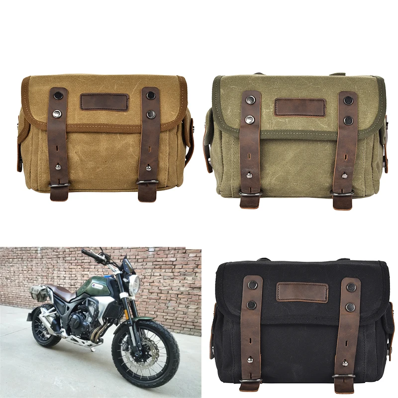 

Motorcycle Rear Back Pack Saddlebags Equine Back Pack Canvas Luggage Vintage Bag NEW High Quality Motorbike Cycling Saddle Bag