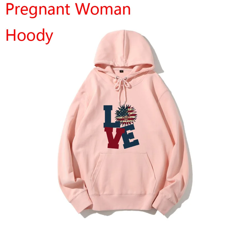 

Letter Love Print Pregnant Woman Hoody Pregnant Women Spring Autumn Hoodie Add Your Design Idea Cool DIY Customized Print