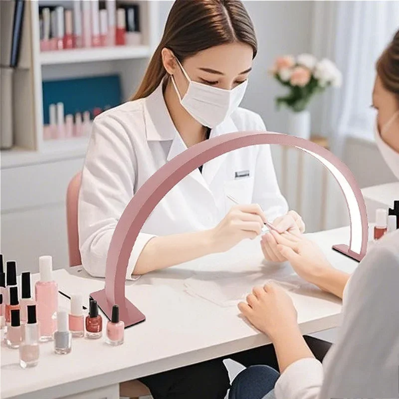 

1pcs Nail Assistive Equipment Half Moon U-shaped Nail Lamp Portable LED Beauty Lamp for Beauty Salons Desk Lamp Work Fill Light