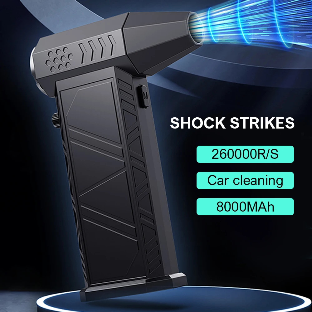 260000 RPM Pocket Dust Blower X9 Mini Turbo Jet Fan 8000mAh Rechargeable 58m/s Turbo Violent Fan Powerful Blower for Cleaning