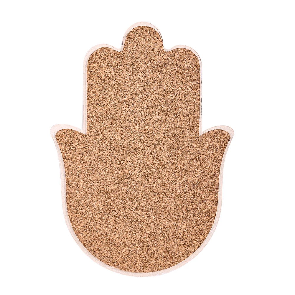 Böhmischer Blumen-Hamsa-Hand Keramik-Untersetzer mit Korkrückseite Hitzebeständige Rutschfeste Matte für Zuhause Büro Kaffee Deko Geschenk – Detail 5