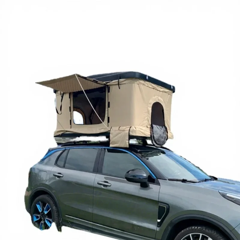 High Quality Outdoor Automatic Quick Open SUV Rooftop Tent, Double-Layer Oxford Cloth Summer Tent, Camouflage Roof with Over 300