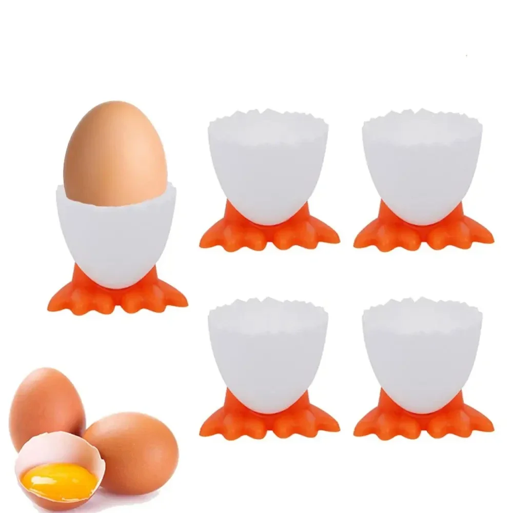 

10PCS Creative Cute Egg Cup Holder Chicken Feet Egg Tray Egg Opener Separator For Fun Cutlery Kitchen Tools Gadgets Decor Eggs
