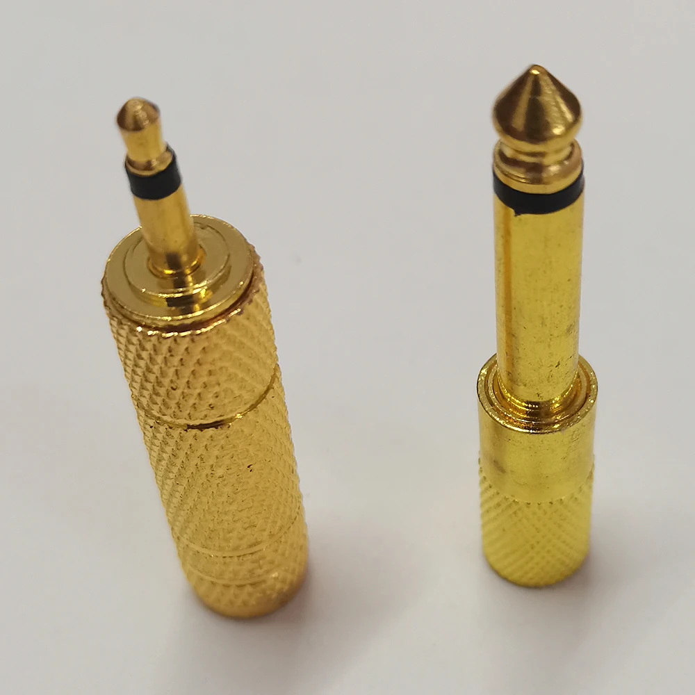 5 Stück 3,5mm auf 6,5mm 6,35mm 1/4 Zoll Mono-Audio-Adapter-Stecker-Buchse-Konverter für Mikrofon, Gitarrenverstärker, Kopfhörer – Detail 4