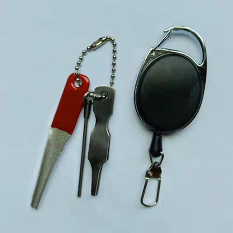 1 قطعة حلقة مزدوجة صغيرة الفم الدائري أدوات حلقة صغيرة حلقة فتاحة الفولاذ المقاوم للصدأ كماشة يطير الصيد الطعم مينو الترتر مع كوكيد