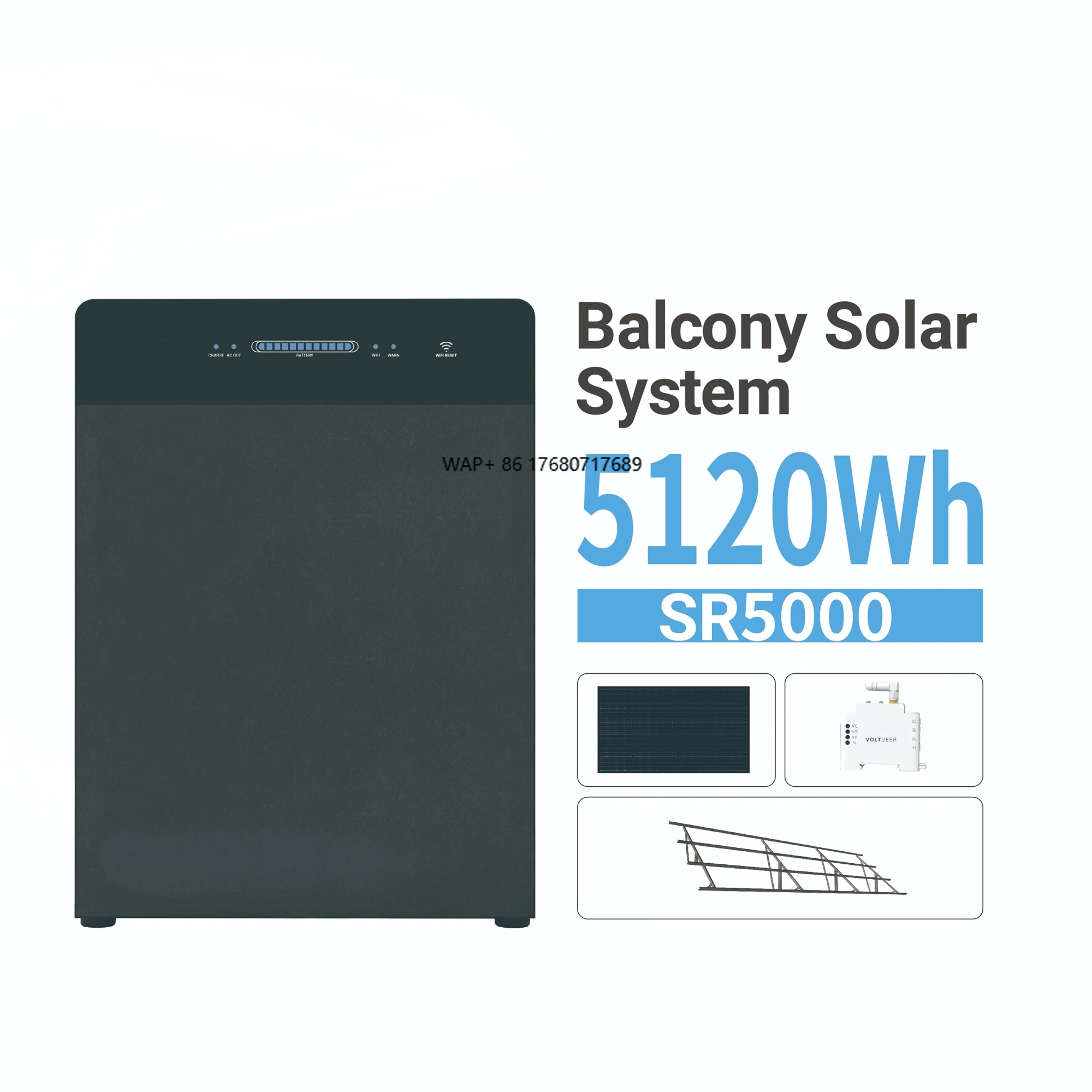 

Marstek Intelligent -Connected Solar Energy Storage System Monocrystalline Silicon MPPT Controller for Balcony Use