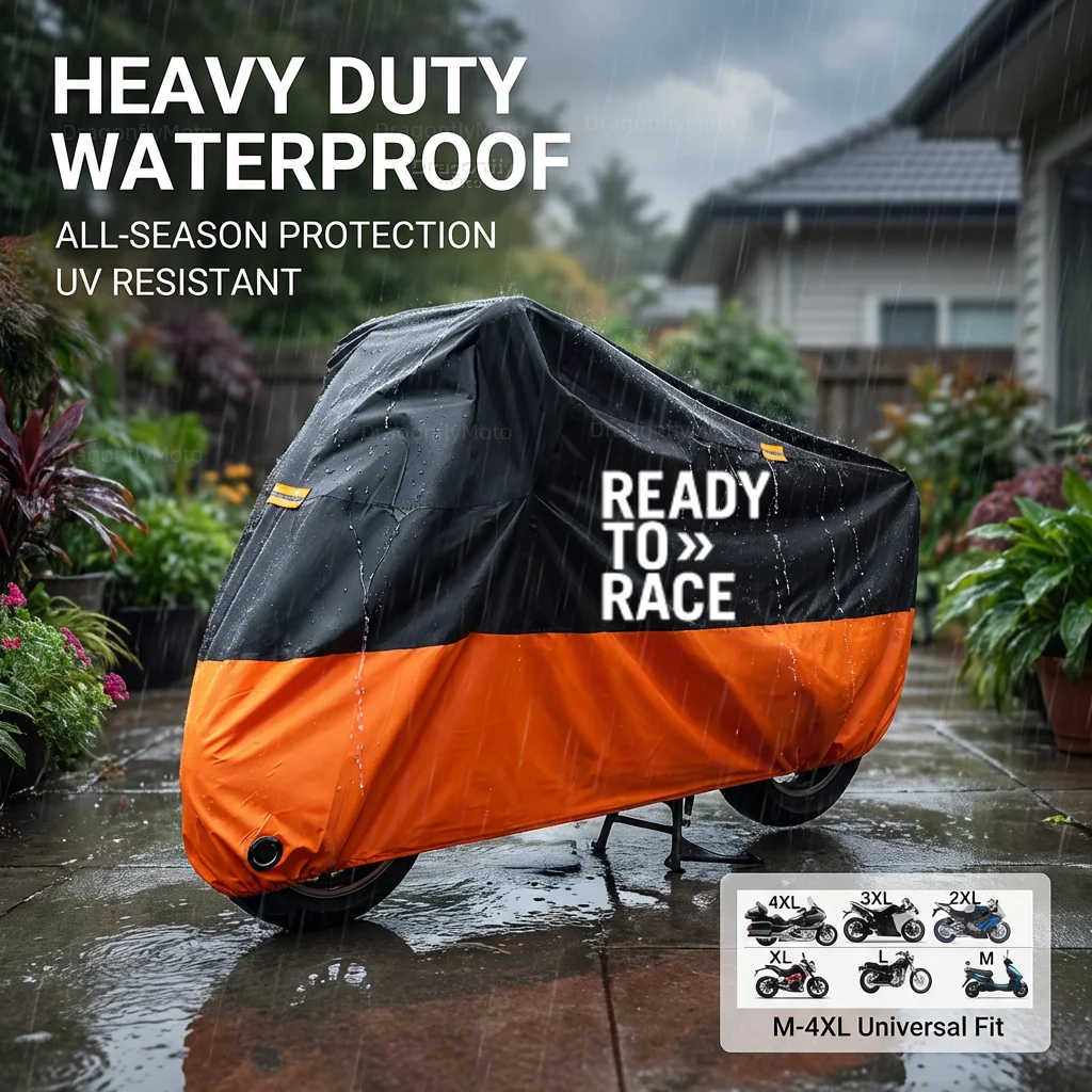 

Чехол для мотоцикла KTM Ready to Race Adv Duke 390 690 790 890 1190 Rc, плотный, 210D, водонепроницаемый, для улицы, с защитой от УФ-излучения, от пыли и дождя