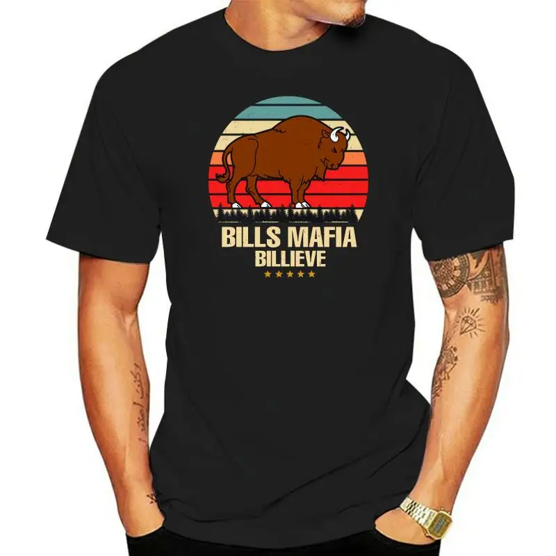 Men's Vintage Bills Mafia Billieve TShirt Gift Buffalo t shirt Design cotton O-Neck Vintage Interesting Casual shirt