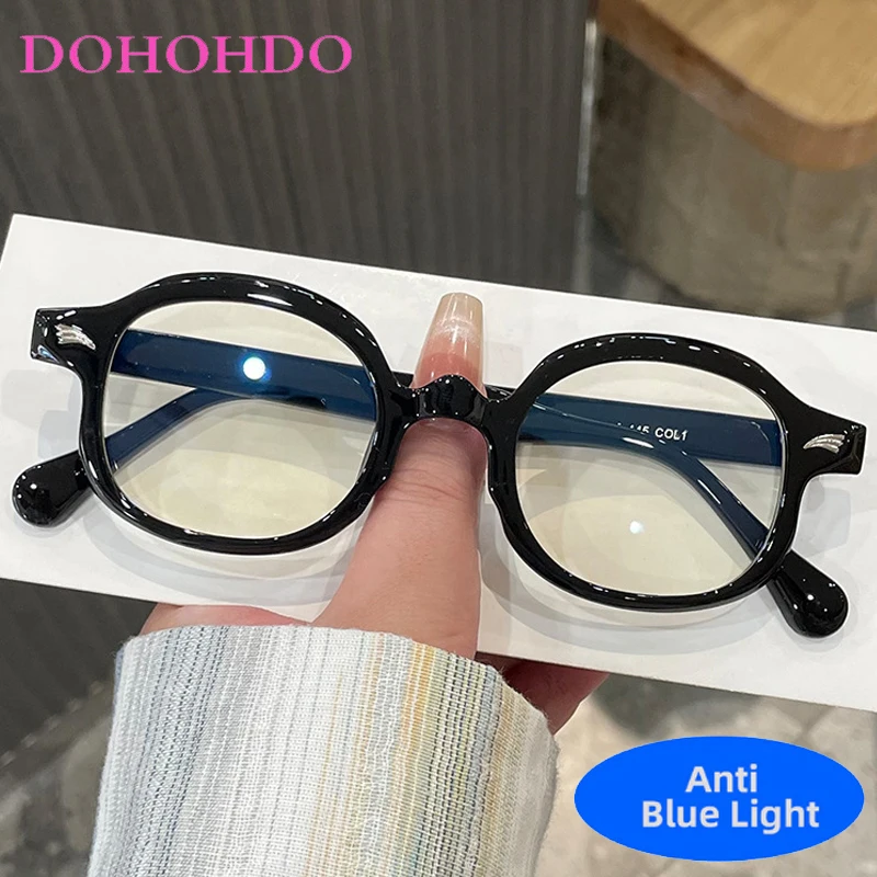

Luxury Designer Classic Oval Rivet Blue Light Blocking Glasses Women Optical Spectacle Protection Computer Men Eyeglasses Очки
