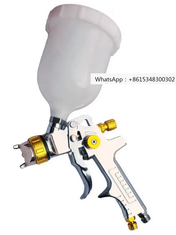 Low pressure and high flow W960 spray gun pot, 600cc spray gun, car primer and topcoat, 1.7 caliber