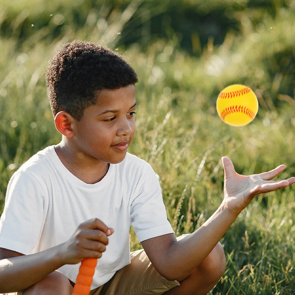 

6pcs Pu Training Baseballs Soft Softballs For Indoor Outdoor Practice Hitting Sports Balls Game Leisure Pitching Playing