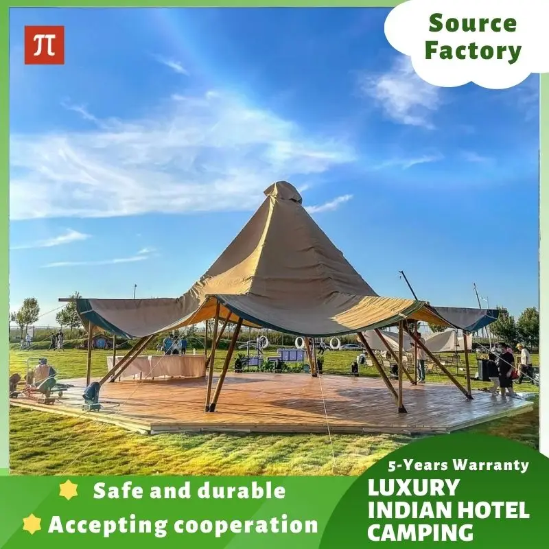 

Роскошный кемпинговый шатер-кафе: индивидуальный уличный тент в форме пирамиды, большой шатер-типи из Оксфорда для свадеб и корпоративных мероприятий