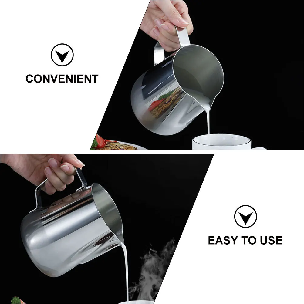 

Stainless Steel Coffee Frothing Pitcher 500Ml Milk Jug For Latte Art Tool Ergonomic Handle Easy Clean Kitchen