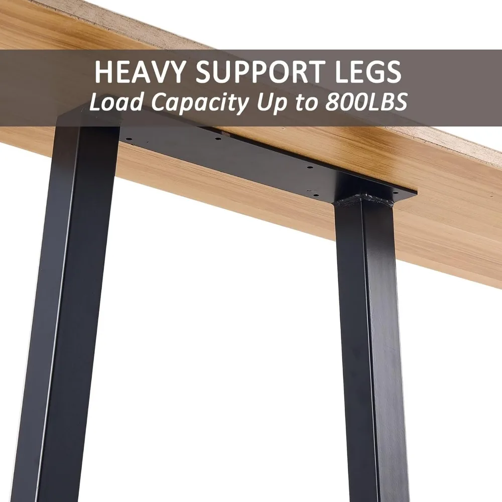 Bar Table Legs 40 Inch Metal Dining Table Legs Heavy Duty Metal Desk Legs Coffee Table Legs, Black, Set of 2