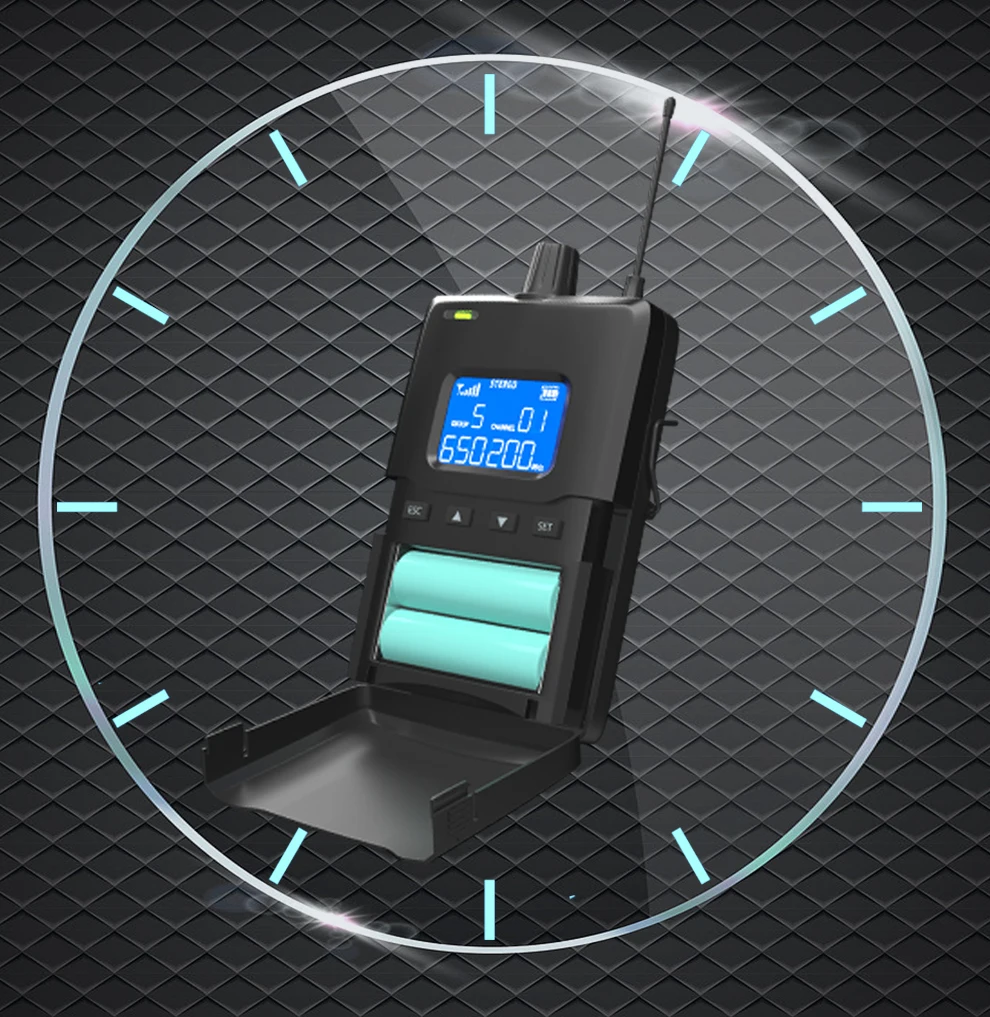 Porta.ble In-Ea.r Ina.la.mbrico In Ea.r Stereo M o ni toring System UHF Wireless In Ea.r M o nit or System Sta.ge