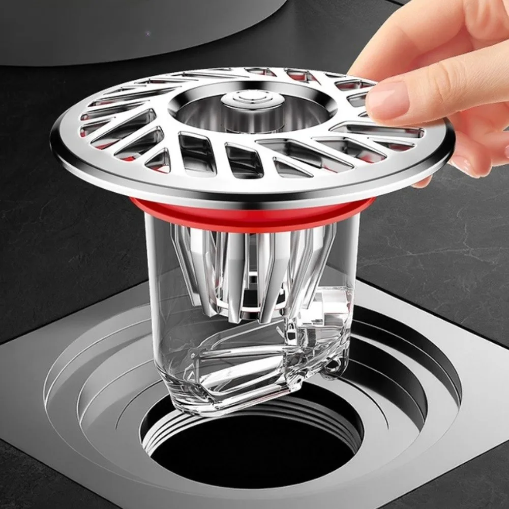 Bathroom Drain Cover Smell Proof Stopper Sewer Pipe Clog Prevention Pest Barrier Floor Drain Water Drain Filter Shower Strainer