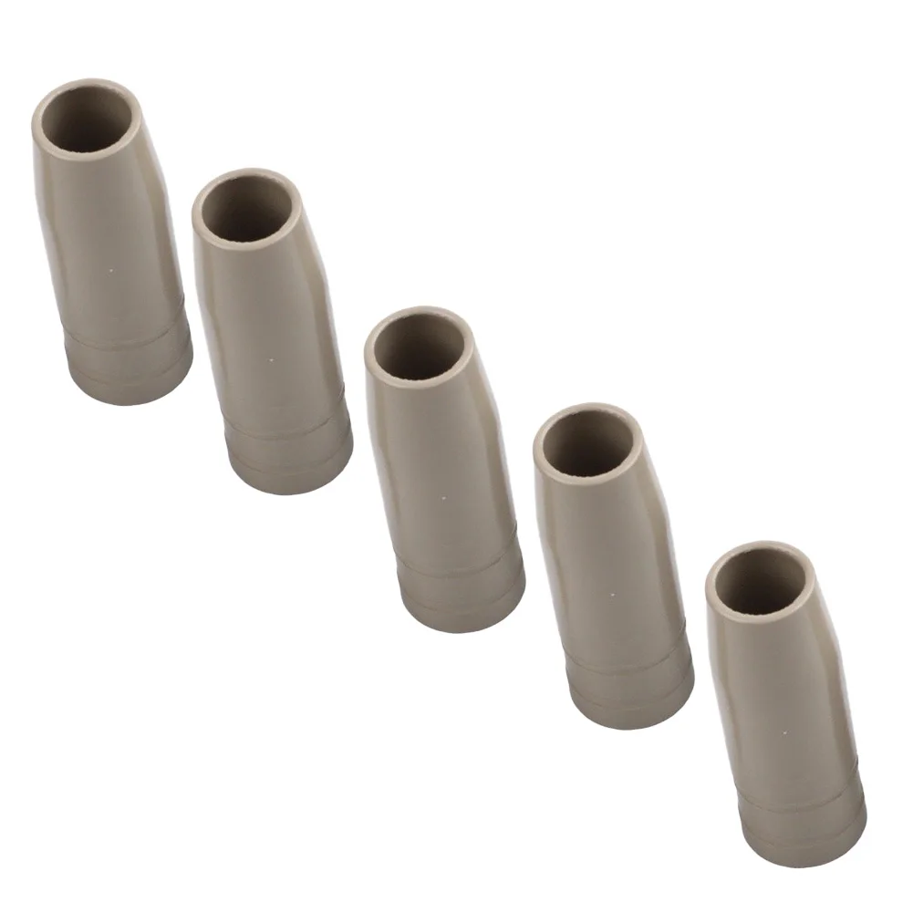 5PCS Non-Stick Coated Gas Nozzle for 25AK MIG Welding Torch Designed to Performance During Extended Welding Intervals