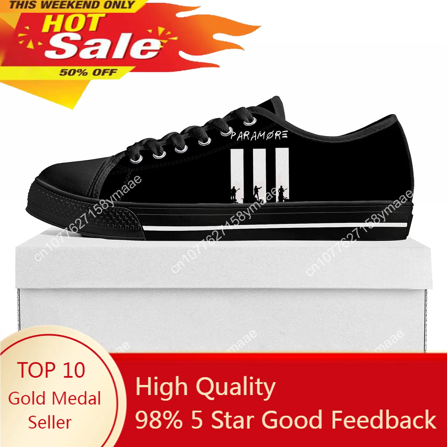 

Paramore Rock Band Low Top Sneakers Womens Mens Teenager High Quality Sneaker Canvas Casual Custom Made Shoes Customize DIY Shoe