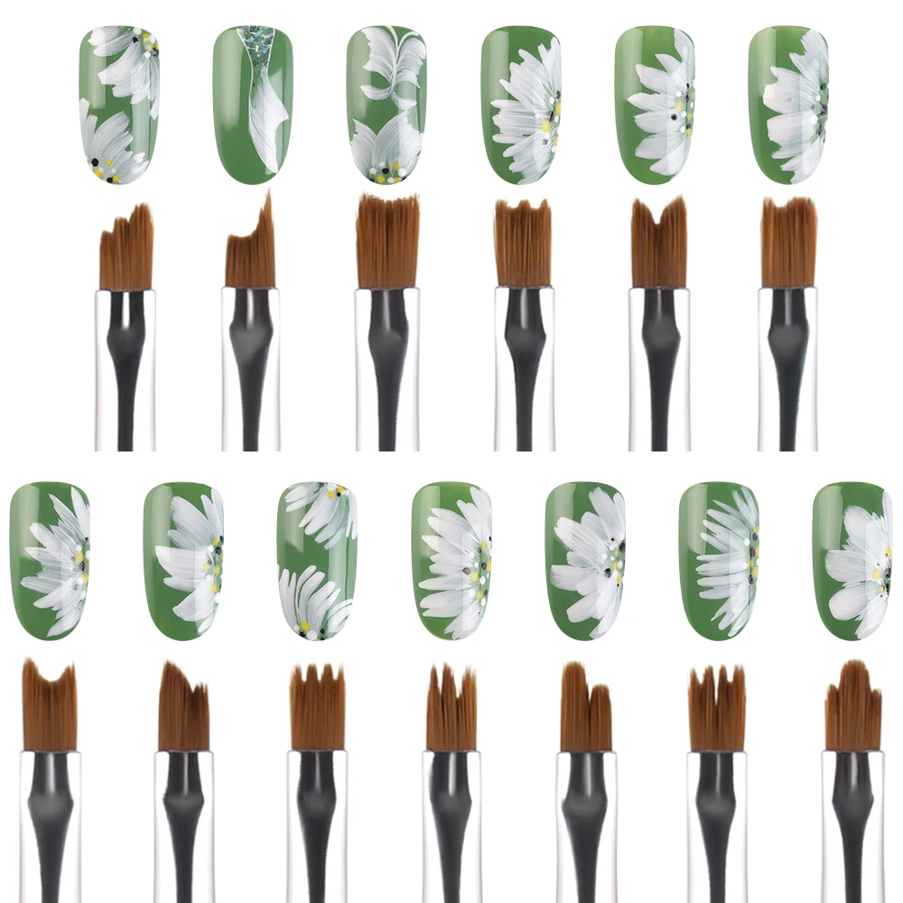Professional Manicure UV Gel Brush Pen 13 Different Shape Nail Design Soft Slender Brush Acrylic Nail Art Painting Drawing Brush